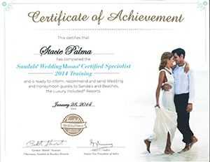 Sandals WeddingMoons Certified Specialist